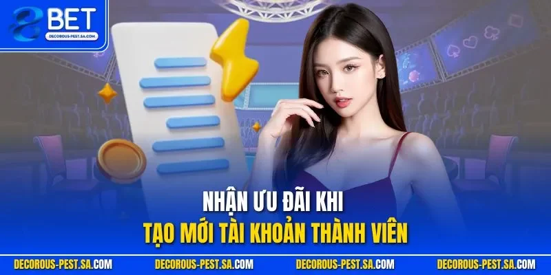Nhận ưu đãi khi tạo mới tài khoản thành viên