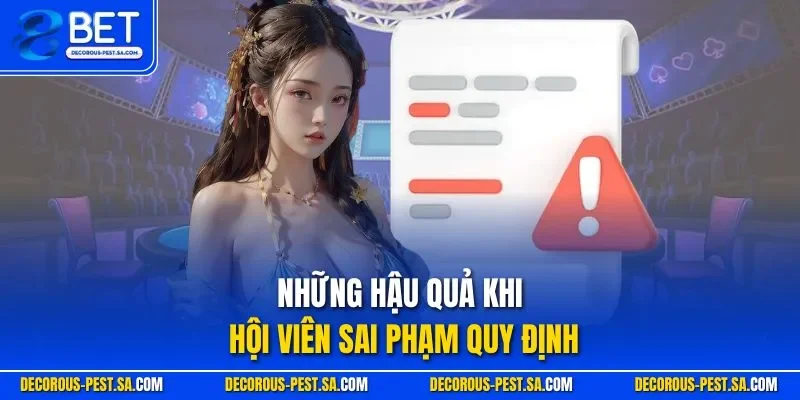 Những hậu quả khi hội viên sai phạm quy định